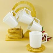 140-116 Чайный набор 12пр. 240мл на подставке BAMBOO в под.уп.(х8)Фарфор
