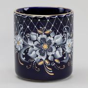 Стакан «Индиго» кобальтовая глазурь, краски, золото