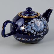 Чайник заварочный «Инь-Янь» кобальтовая глазурь/краски/золото ЧА0