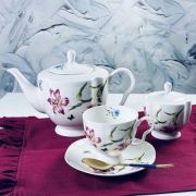 205-976 Чайный сервиз 14пр. 240 мл «FLOWERS Магнолия» в под.уп.(х3)Костяной фарфор