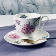 205-957 Чайный набор 200 мл «FLOWERS. Гиацинт», 12 пр на 6 перс. Костяной фарфор. Подарочная упаковка.
