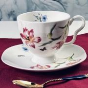205-975 Чайный набор 200 мл «FLOWERS. Магнолия», 12 пр на 6 перс. Костяной фарфор. Подарочная упаковка.