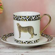 Чайный набор «Animal, Cheetah» 250 мл. Фарфор. 12 предметов на 6 персон. Подарочная упаковка. 122-035
