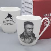 Бокал, кружка 450 мл, ф «Вариации» рис «Гарик Сукачев», костяной фарфор. Подарочный набор.