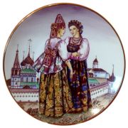 Тарелка декоративная Эллипс Ярославские сударыни 195 мм