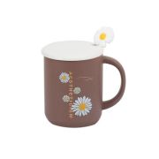 Кружка с ложкой и крышкой «Nice Daisy», кофейная 370 мл